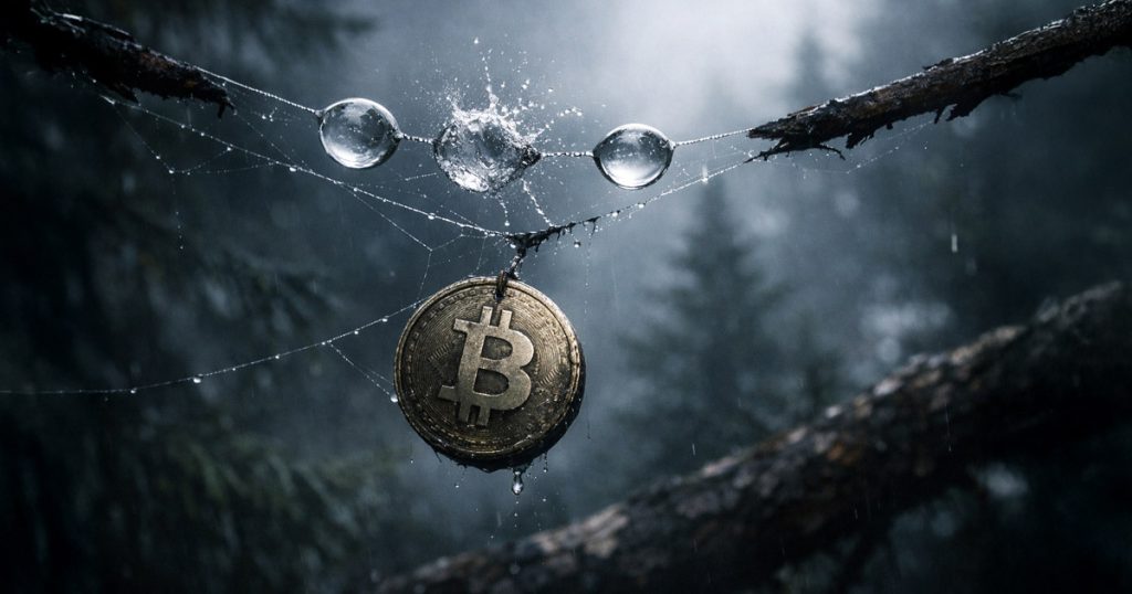 Bitcoin enters a high-risk window as credit stress builds beneath a record 206% stock bubble