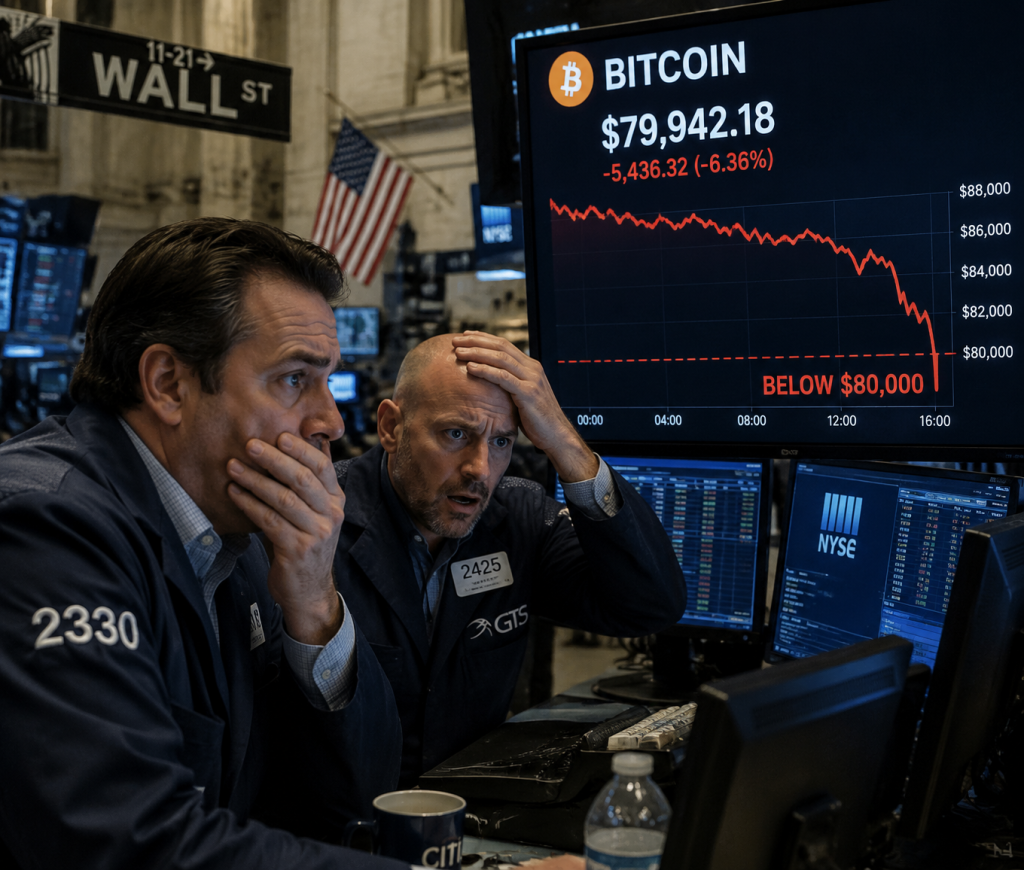 Bitcoin struggles below $80,000 amid institutional withdrawal