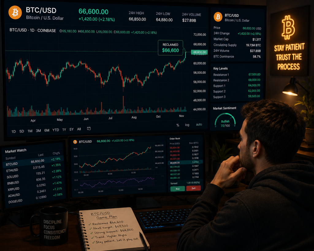 Bitcoin surges above $66,000 as US–Iran peace deal boosts sentiment