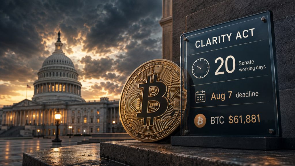Bitcoin’s rally has 4 weeks to get its Washington CLARITY catalyst before the clock runs out