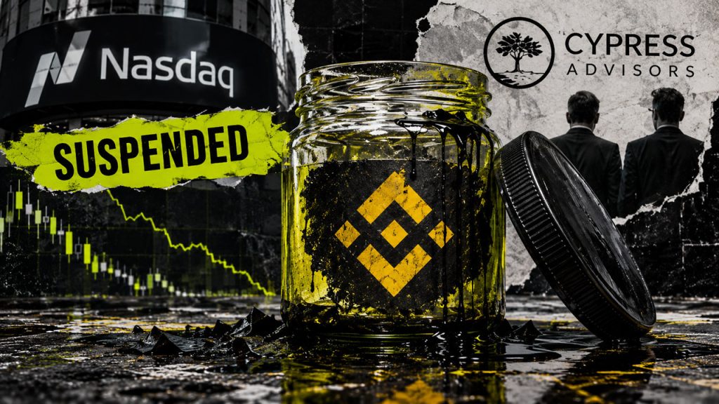 BNB treasury company dumps its crypto manager after Nasdaq suspends its stock, leaving no one in charge of its treasury