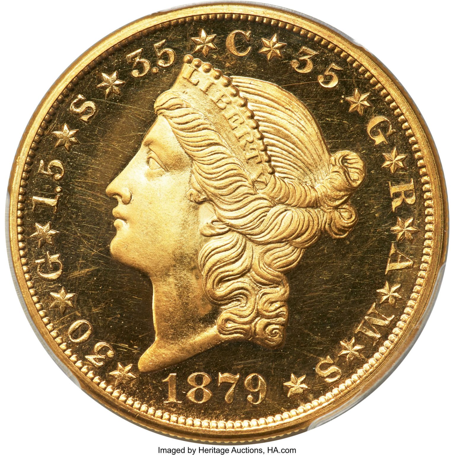 1879 $20 Quintuple Stella Headlines Heritage ANA Auction