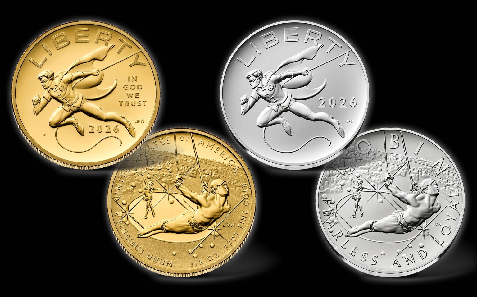 U.S. Mint Reveals 2026 Robin Comic Art Coin and Medals