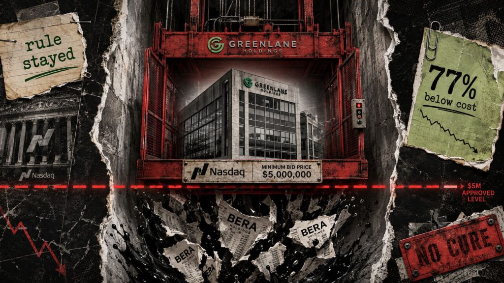 Greenlane BERA treasury is 77% below cost as Nasdaq rule stays