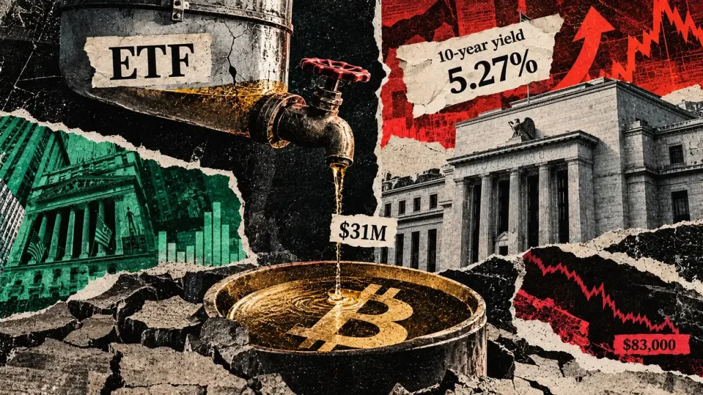 Bitcoin’s $84,000 wall gets harder to break as ETF inflows sink to $31 million
