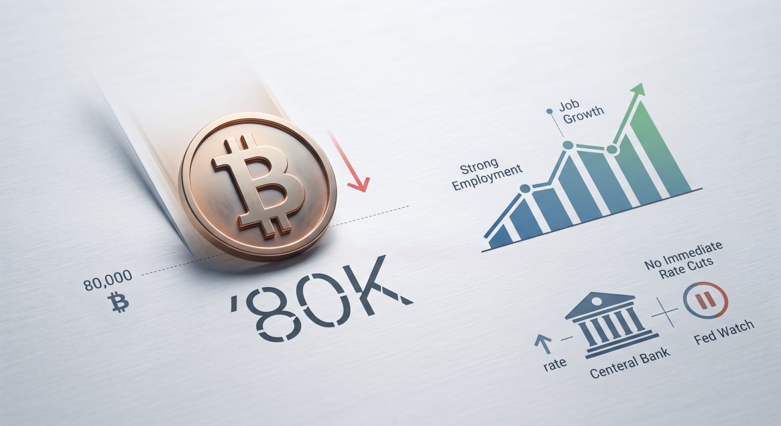 Bitcoin Slips Below $80K as Strong Jobs Data Weighs on Rate-Cut Hopes