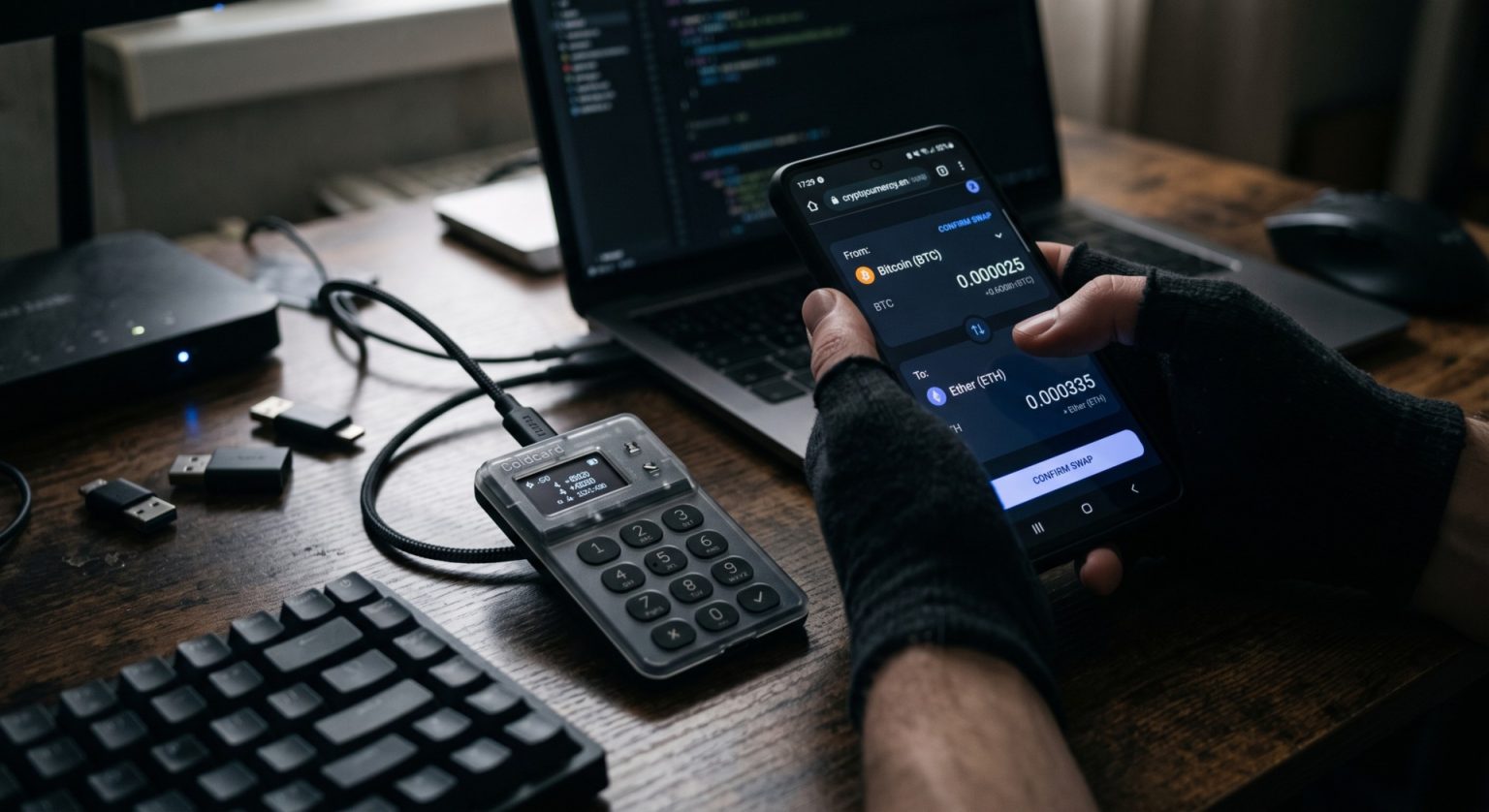Coldcard Hacker Starts Swapping Stolen Bitcoin for Ether