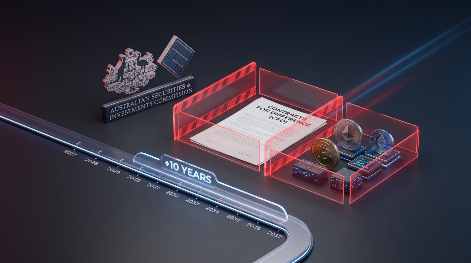 ASIC Seeks 10-Year Extension of CFD Restrictions, Including Digital Asset Settlement
