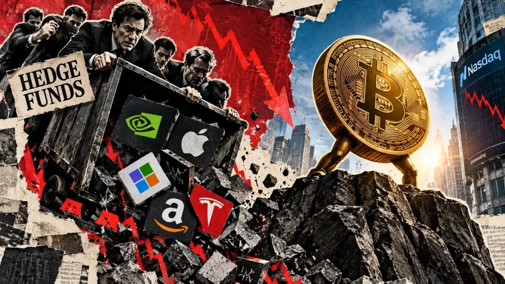Bitcoin fell 1.3% while Nasdaq-100 lost 5.5% in last week’s tech selloff