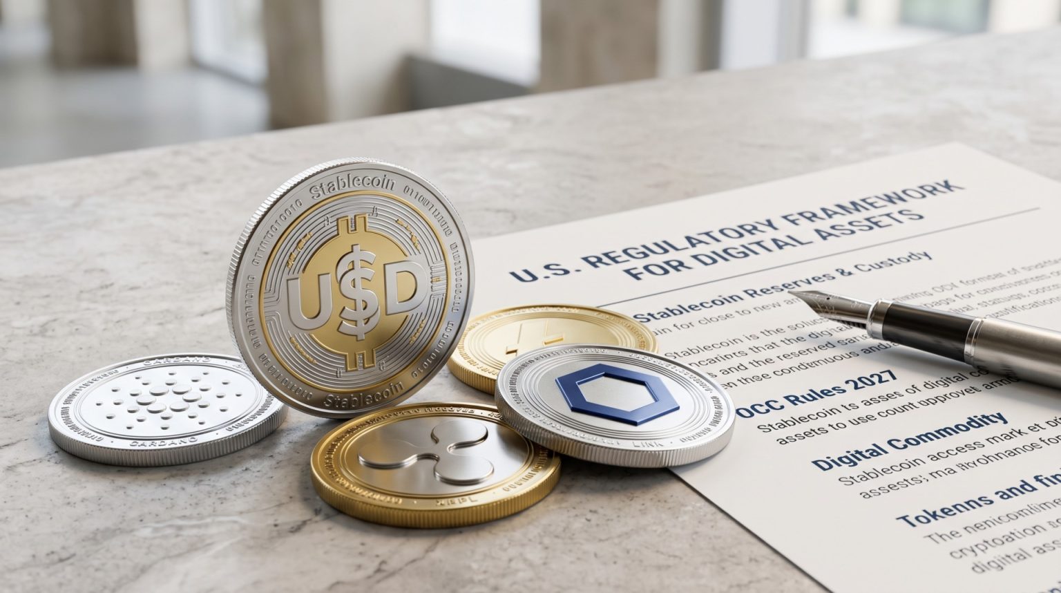 US Finalises Stablecoin Rules as Ripple, Cardano and Chainlink Push for Crypto Clarity